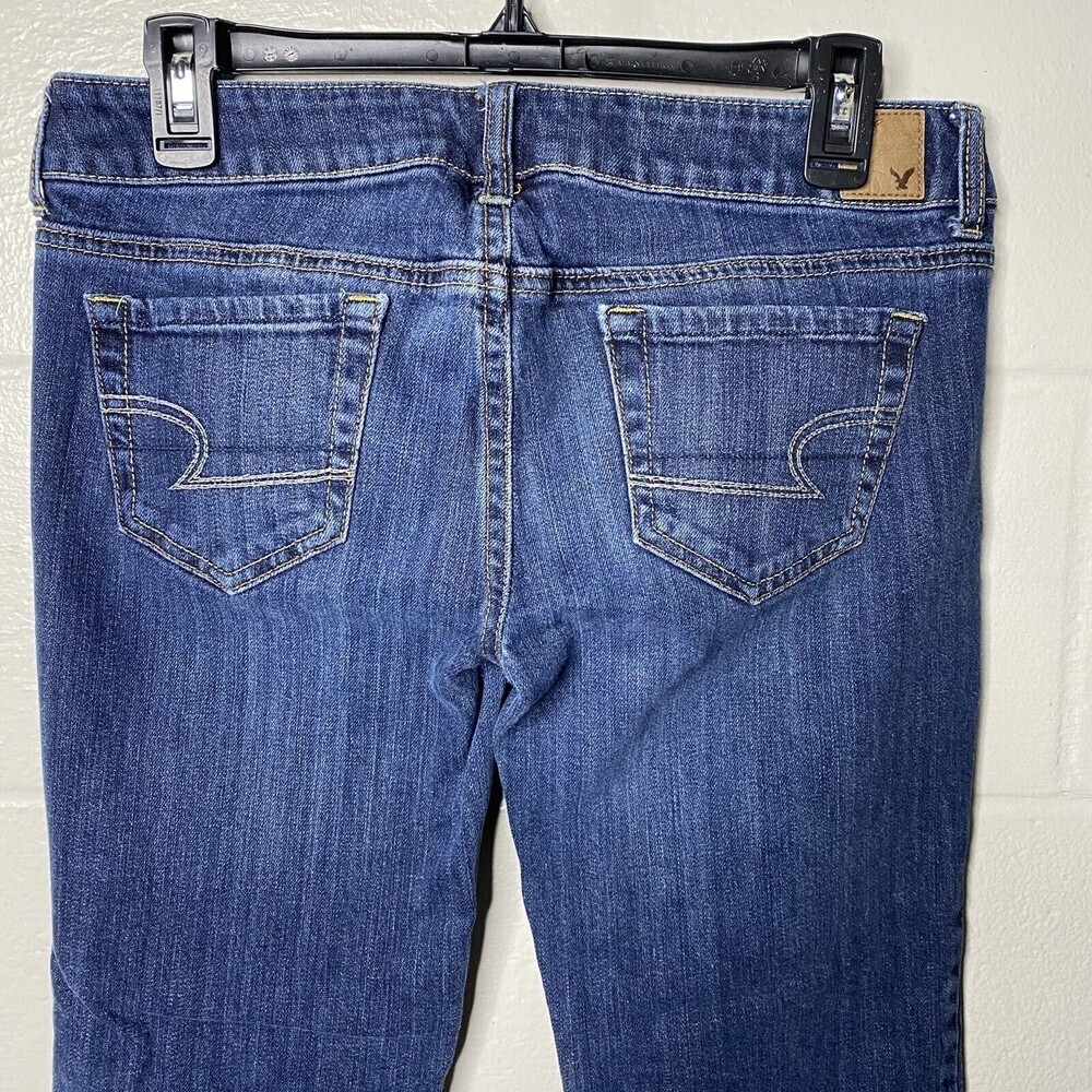 American Eagle Jeans Womens 6 Short Favorite Boyfriend Denim Stretch Blue Faded - Picture 4 of 13
